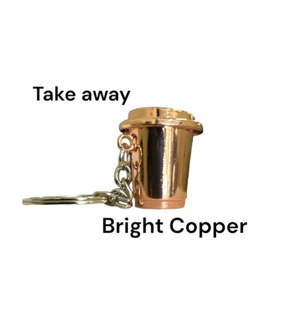 Takeaway Coffee Cup (Copper) Keychain
